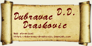 Dubravac Drašković vizit kartica